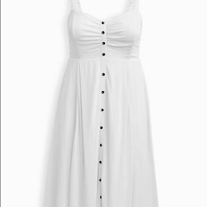Torrid White Midi Dress in 3X